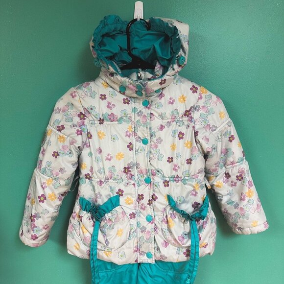 Kiko Girls 2-Piece Winter Coat & Snow Bib Set Size 4 - Picture 3 of 12